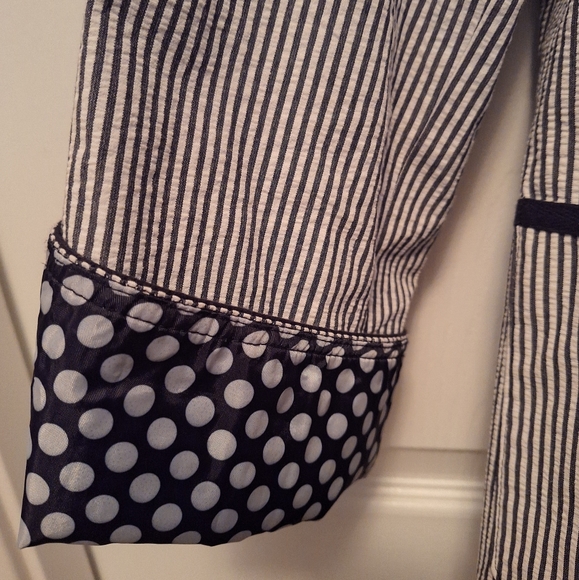 Jones New York Signature Black and White Pinstripe Blazer - Picture 4 of 7